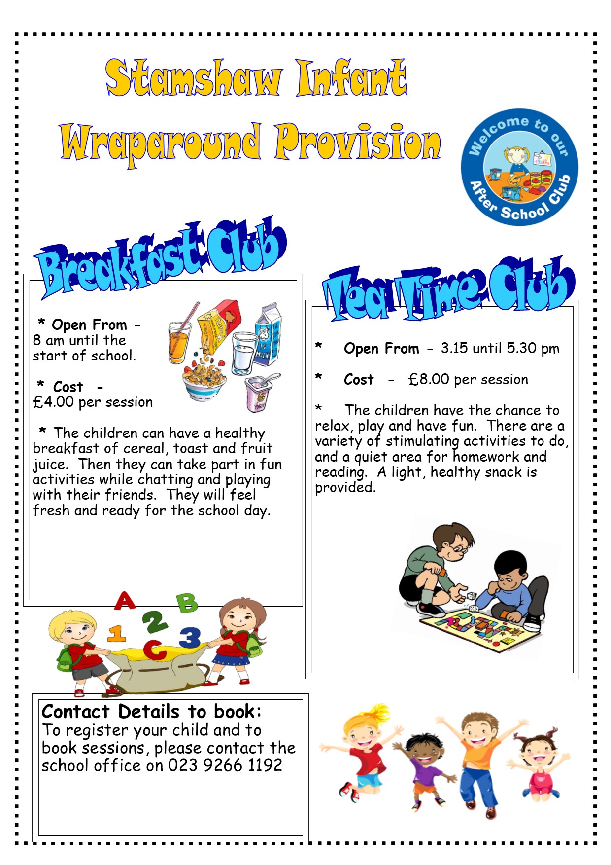 Stamshaw Infant School - Breakfast & After School Club Information